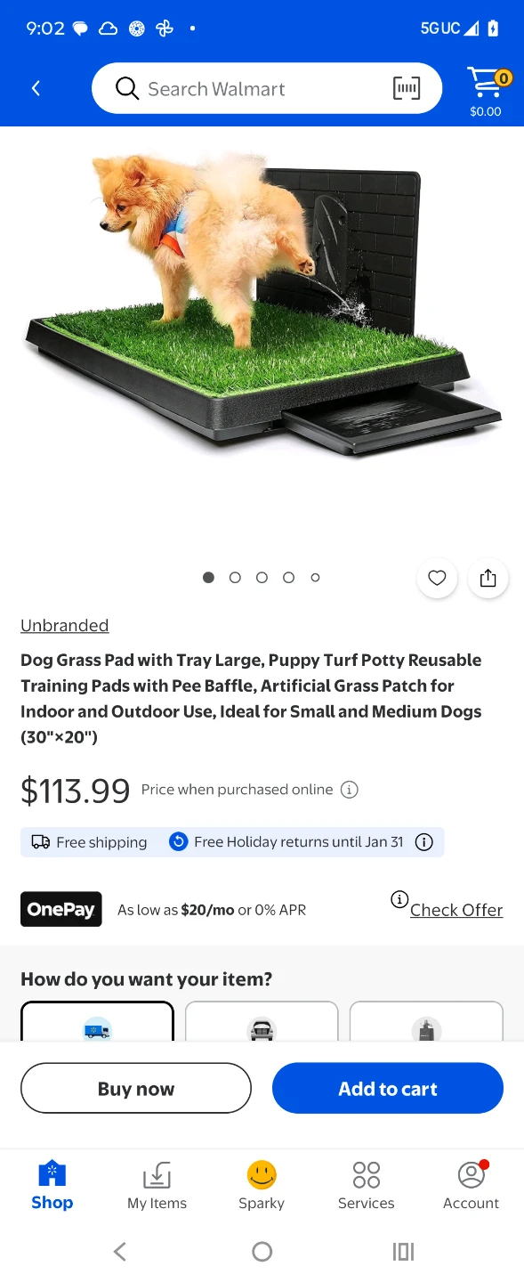 Hompet Dog Grass Pad with Tray and Pee Wall Large