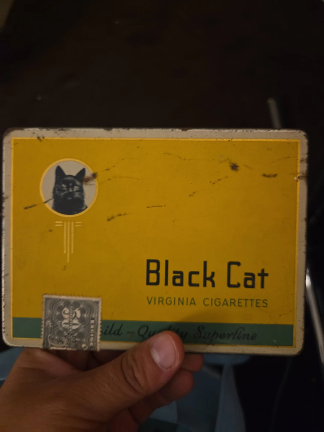 Vintage Black Cat Cigarettes Tin