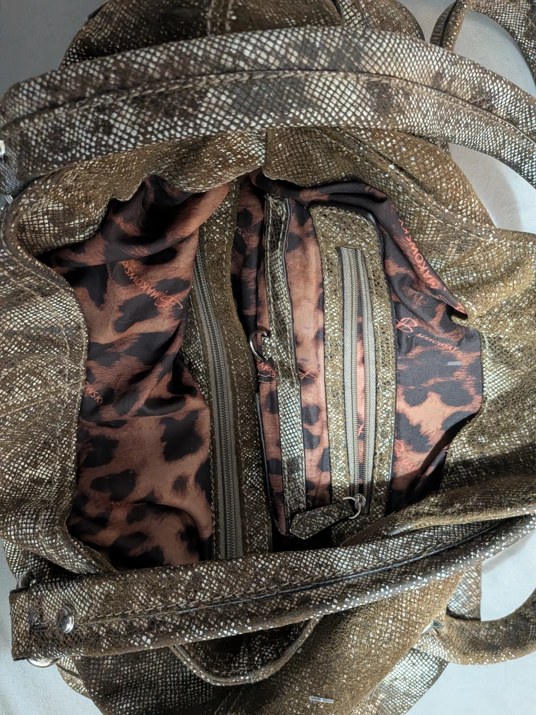 B. Makowsky Snakeskin Print Handbag - photo 5
