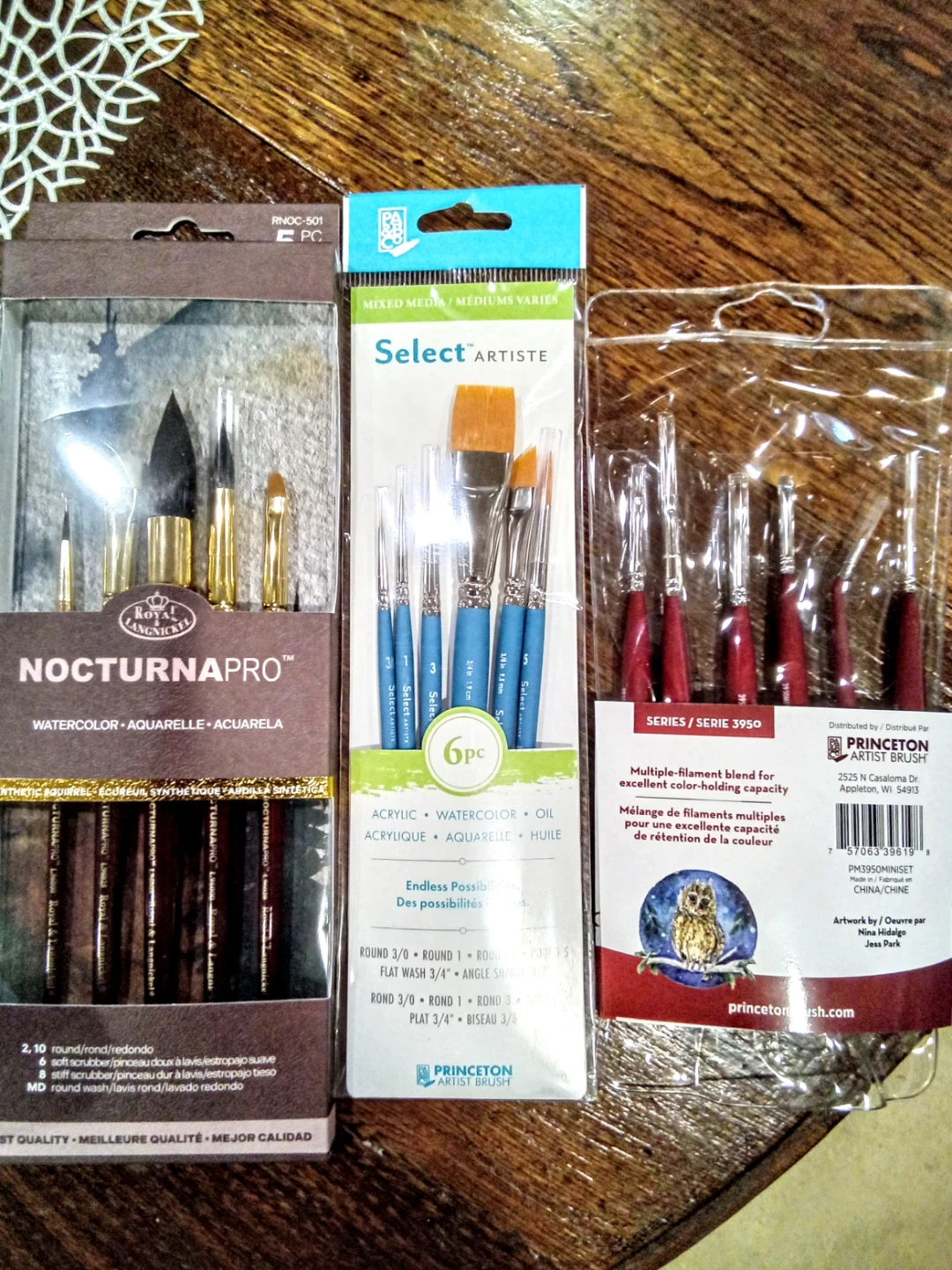 Artist Paint Brush and Gouache Paint Sets
