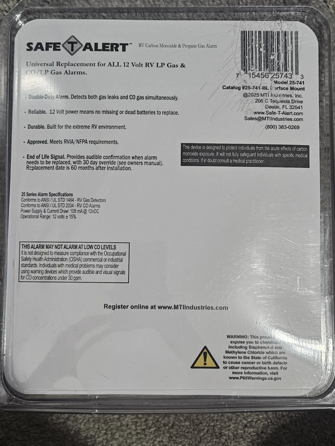 Safe-T-Alert RV Carbon Monoxide and Propane Gas Alarm - photo 2