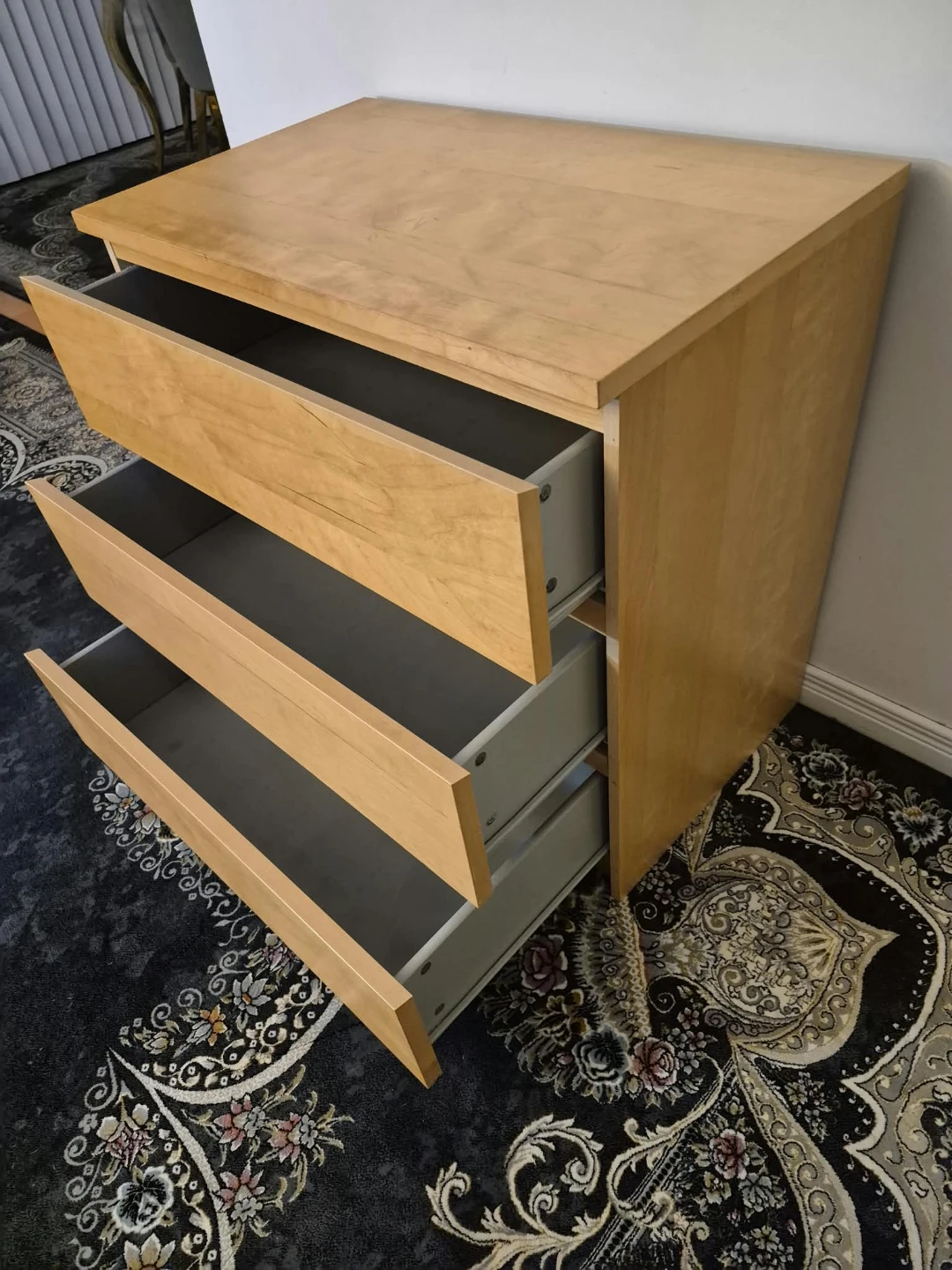 3-Drawer Light Wood Dresser - photo 3