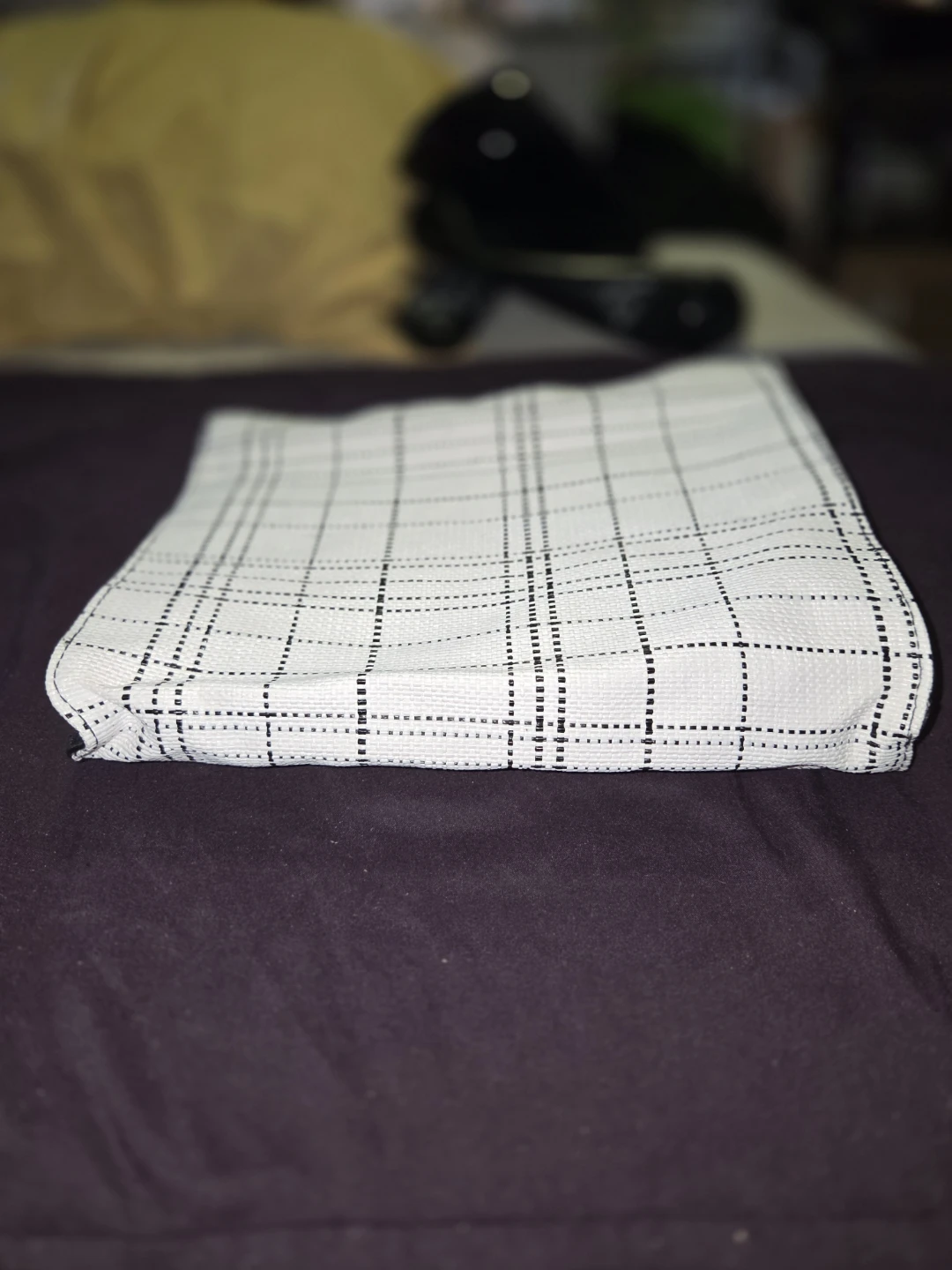 Black & White Plaid Checkered MU Bag - photo 2