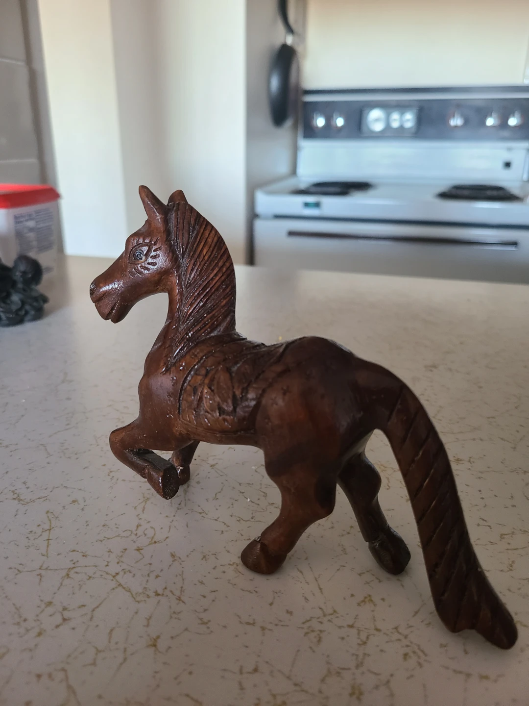 Carved wooden horse