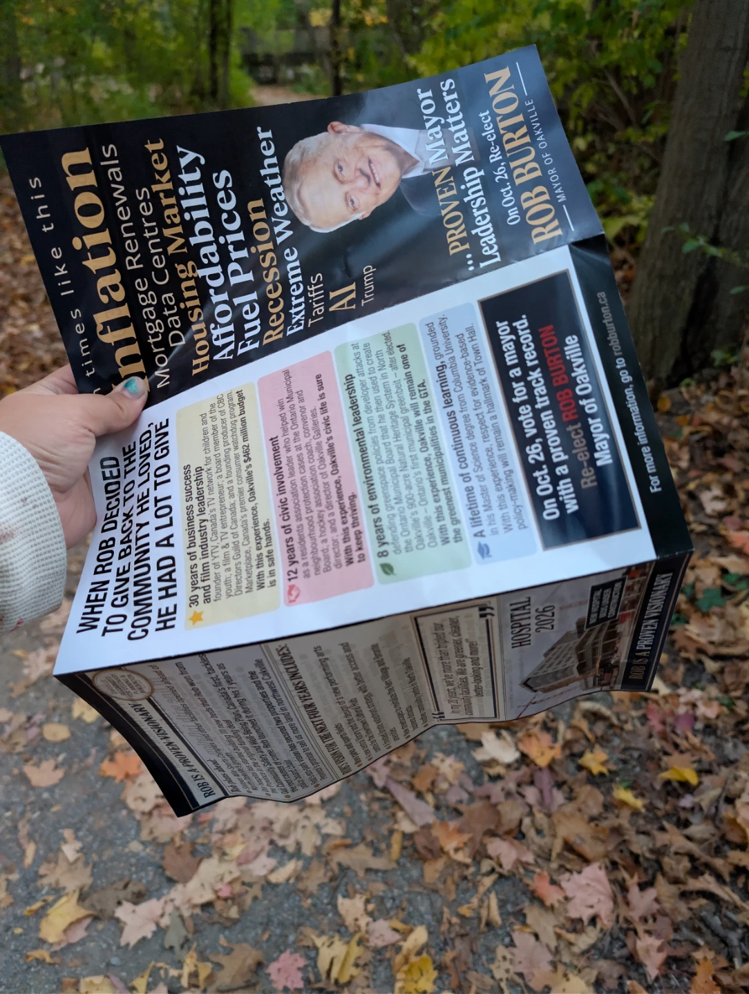 Rob Burton Re-election Campaign Pamphlet
