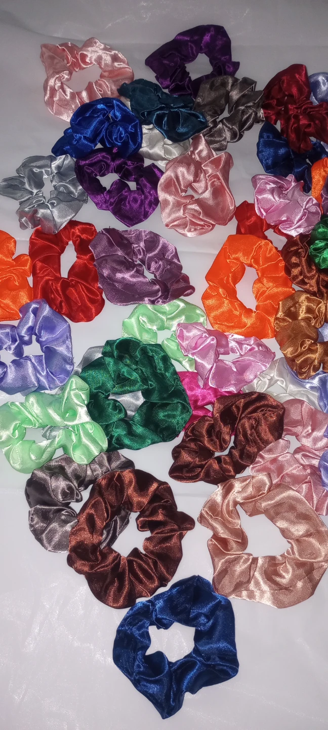 Assorted Satin Hair Scrunchies - Multi-Colour Pack - photo 3