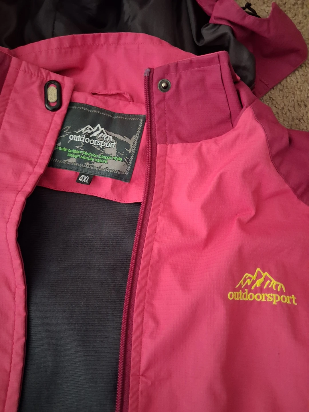 Outdoorsport Pink Rain Jacket - photo 2