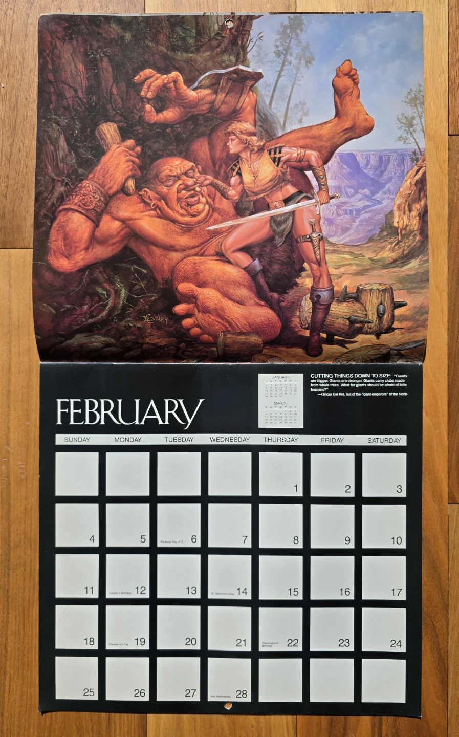 1990 Forgotten Realms Wall Calendar - photo 2
