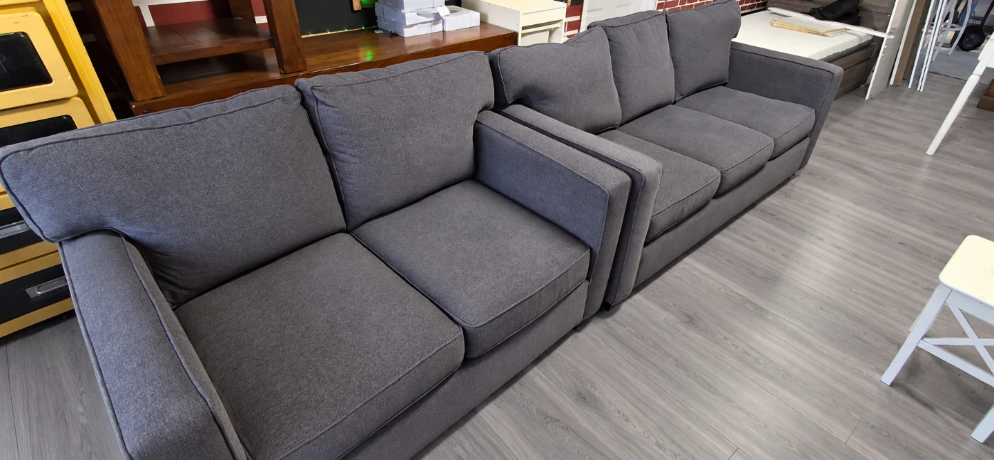 Dark Grey Fabric Sofa - photo 4