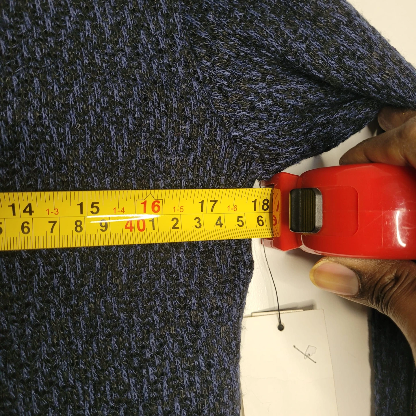 Design Lab navy blue knit sweater - photo 4