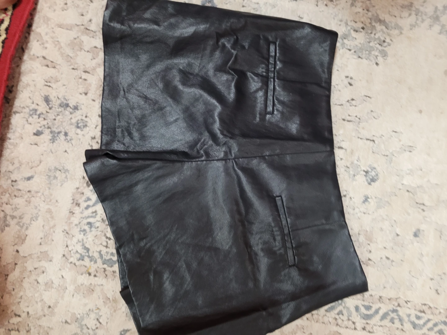 Zara Faux Leather Skirt - Black, Size XL - photo 2