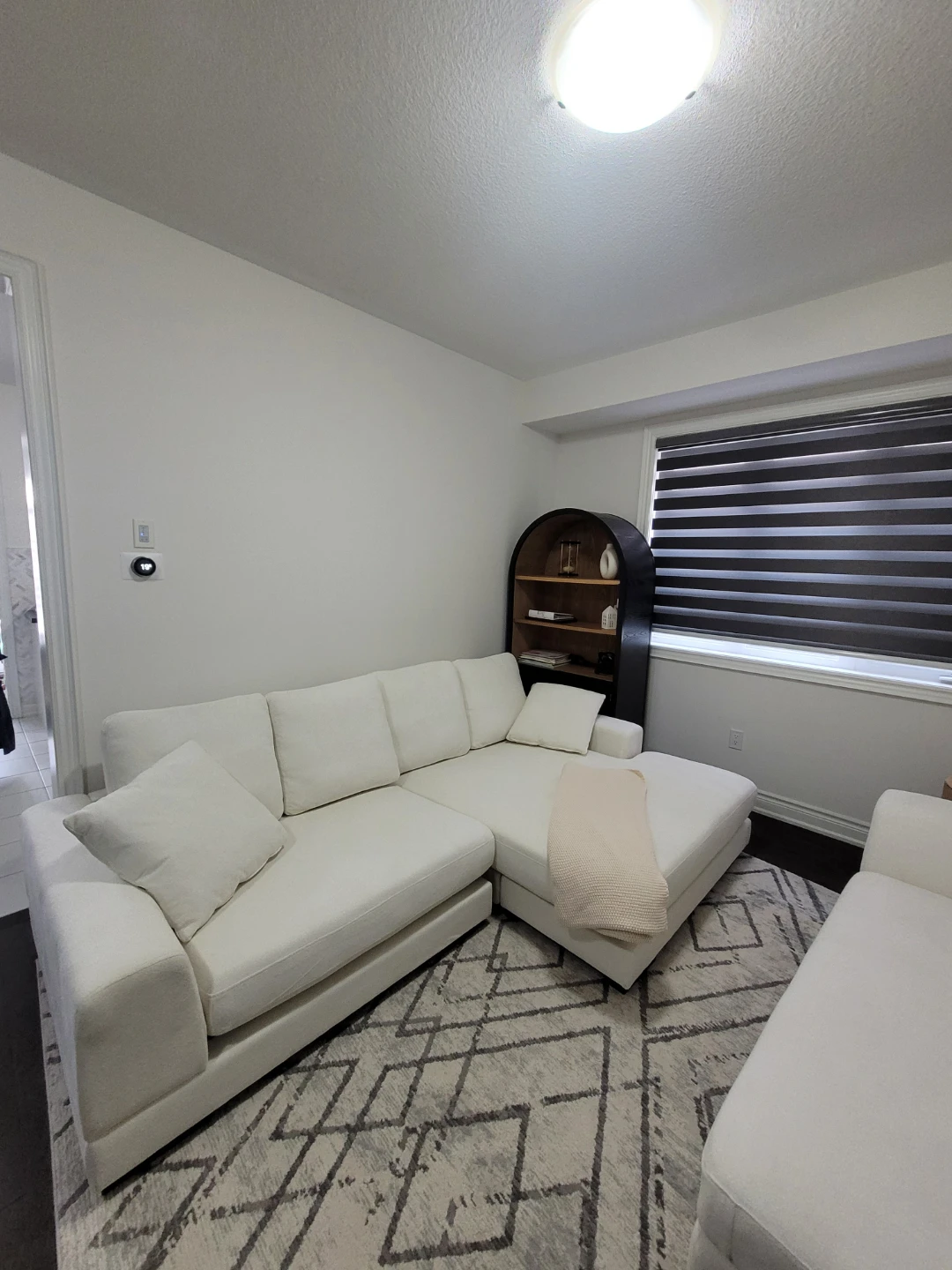White Sectional Sofa with Chaise - photo 2