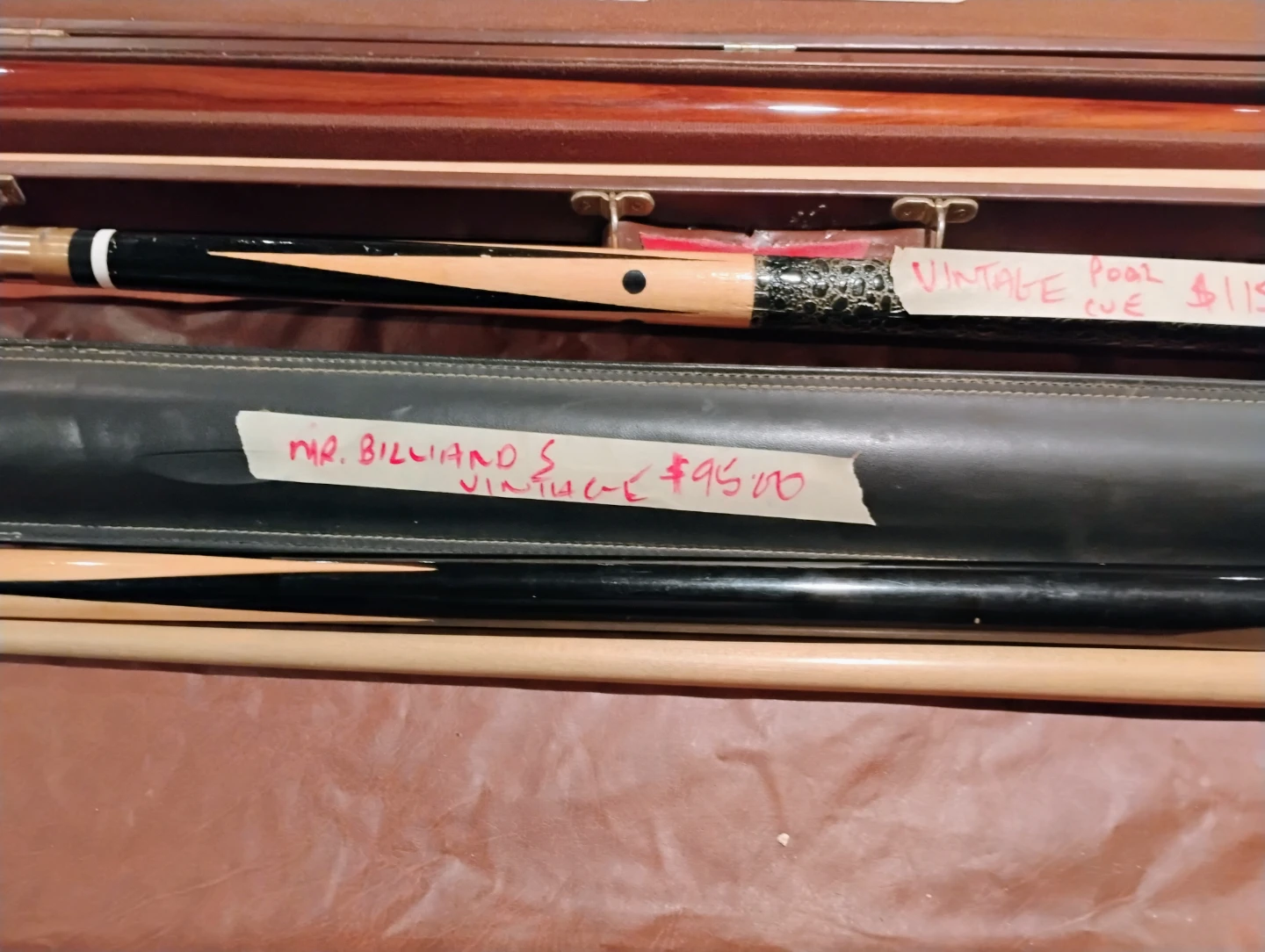 Selection of Vintage Pool Cues - photo 4