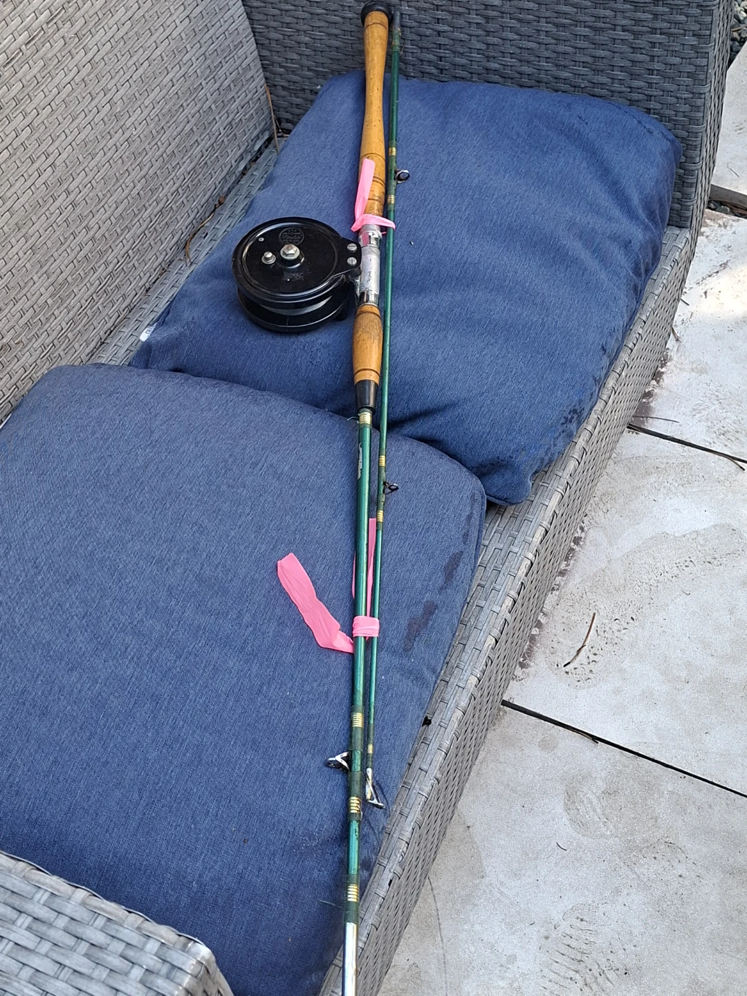 Vintage S&A Steelite Fishing Reel and Rod - photo 5