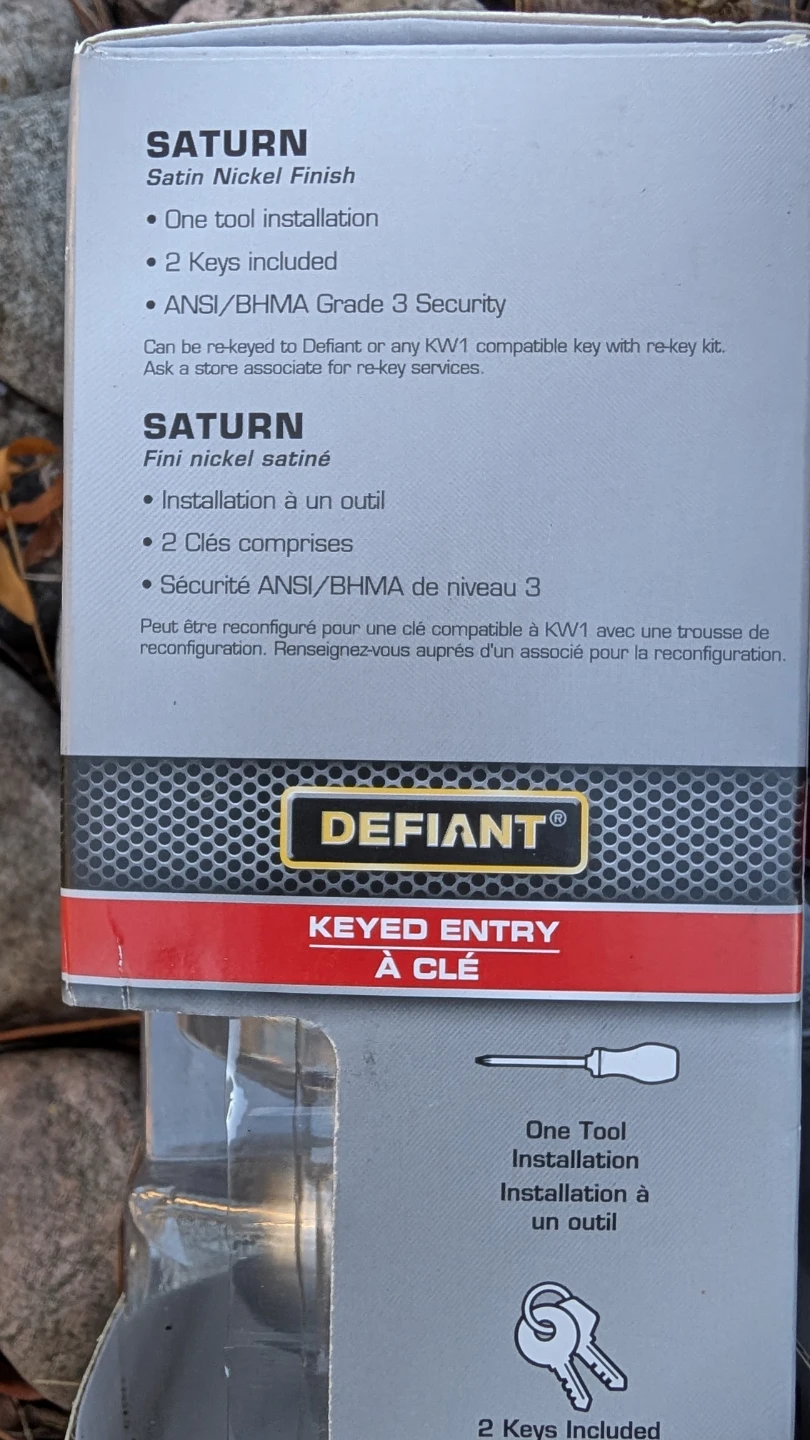 Defiant Saturn Keyed Entry Door Knob - Satin Nickel - photo 4