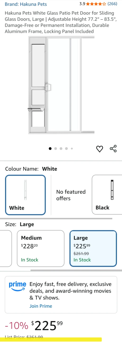 Hakuna Pets Large Glass Patio Pet Door - photo 4