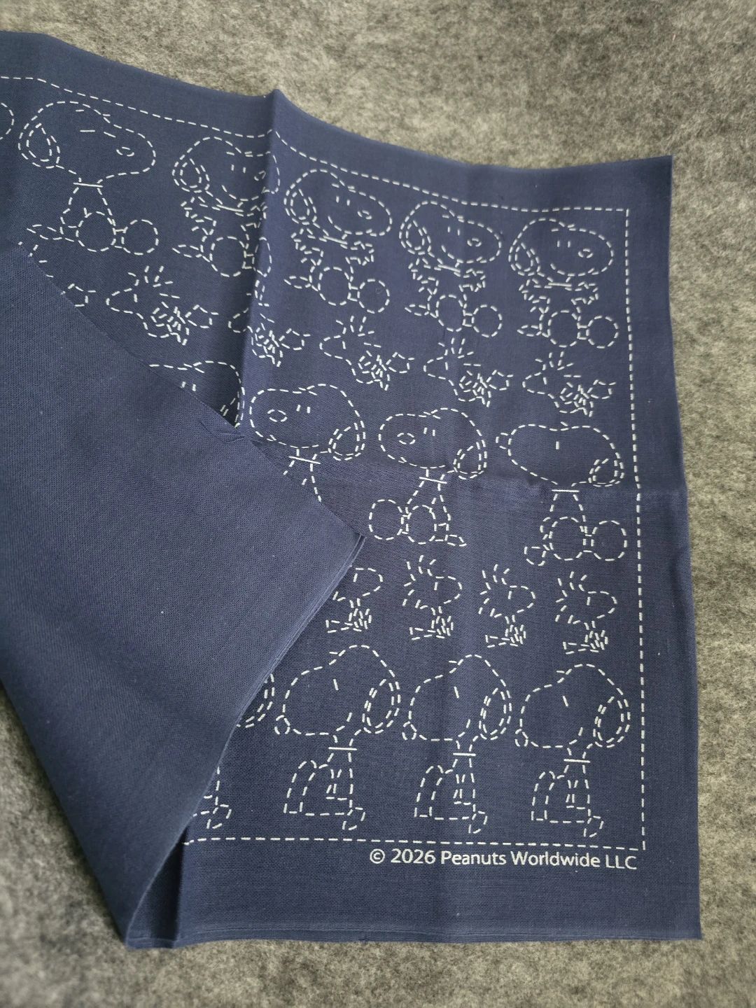 Japan New  Sashiko Peanuts Snoopy Blue - photo 3