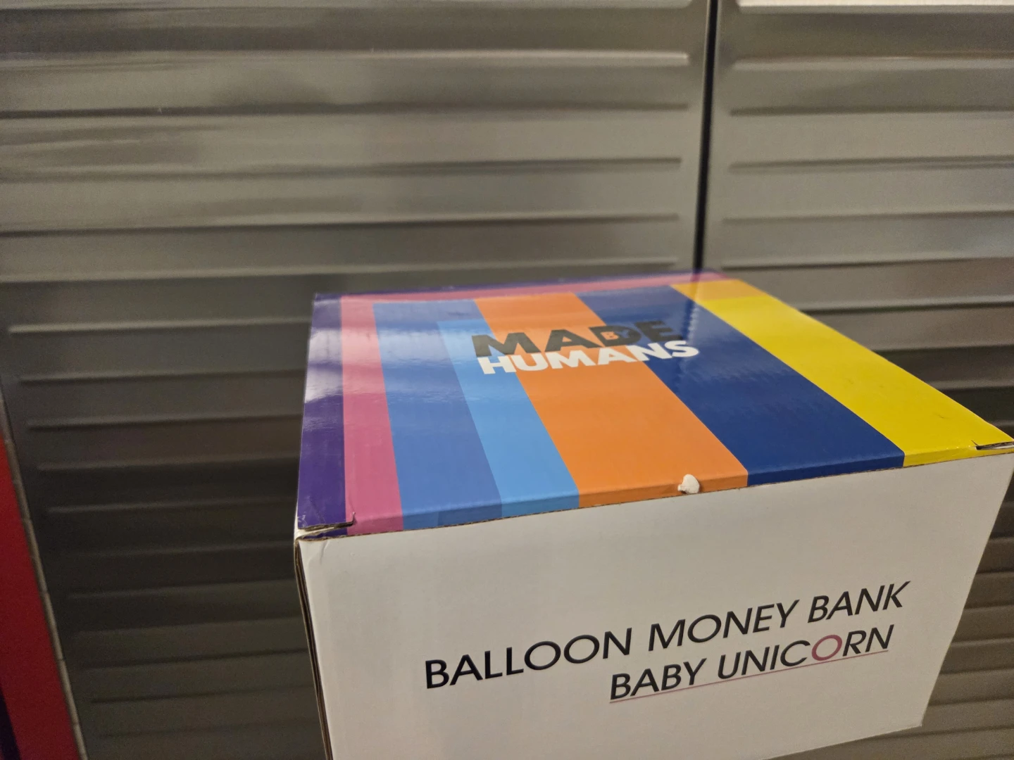 New in Box Made By Humans Balloon Baby Unicorn Money Bank - photo 4