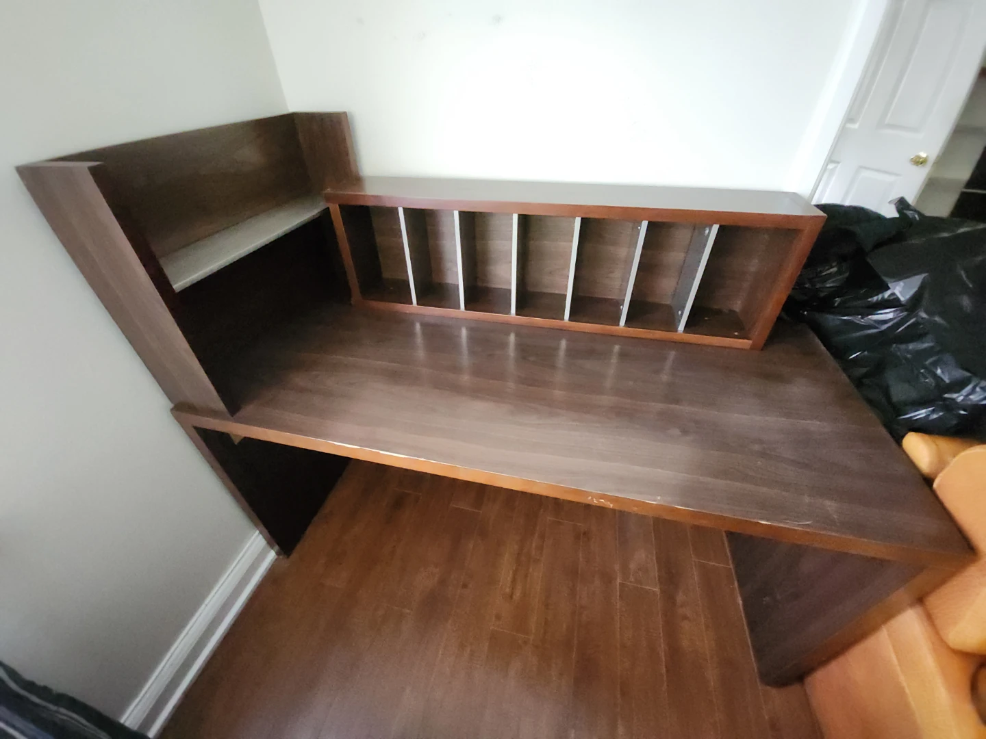 Desk with Built-in Shelves & File Organizer