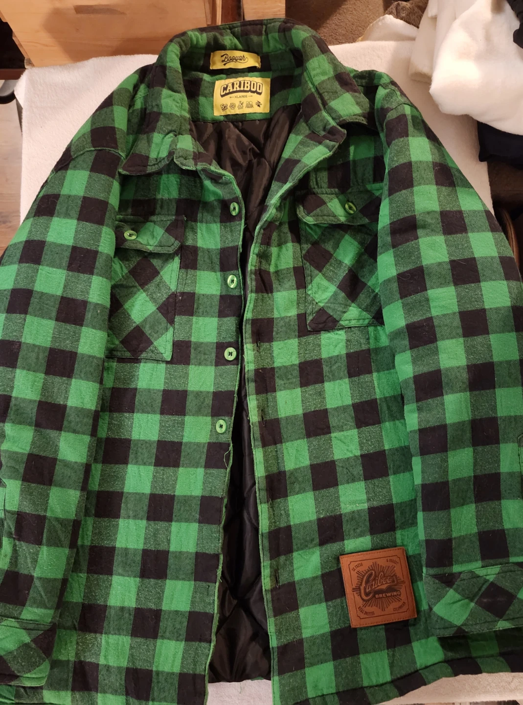 Cariboo Brewing Genuine Hoser Plaid Jacket XL