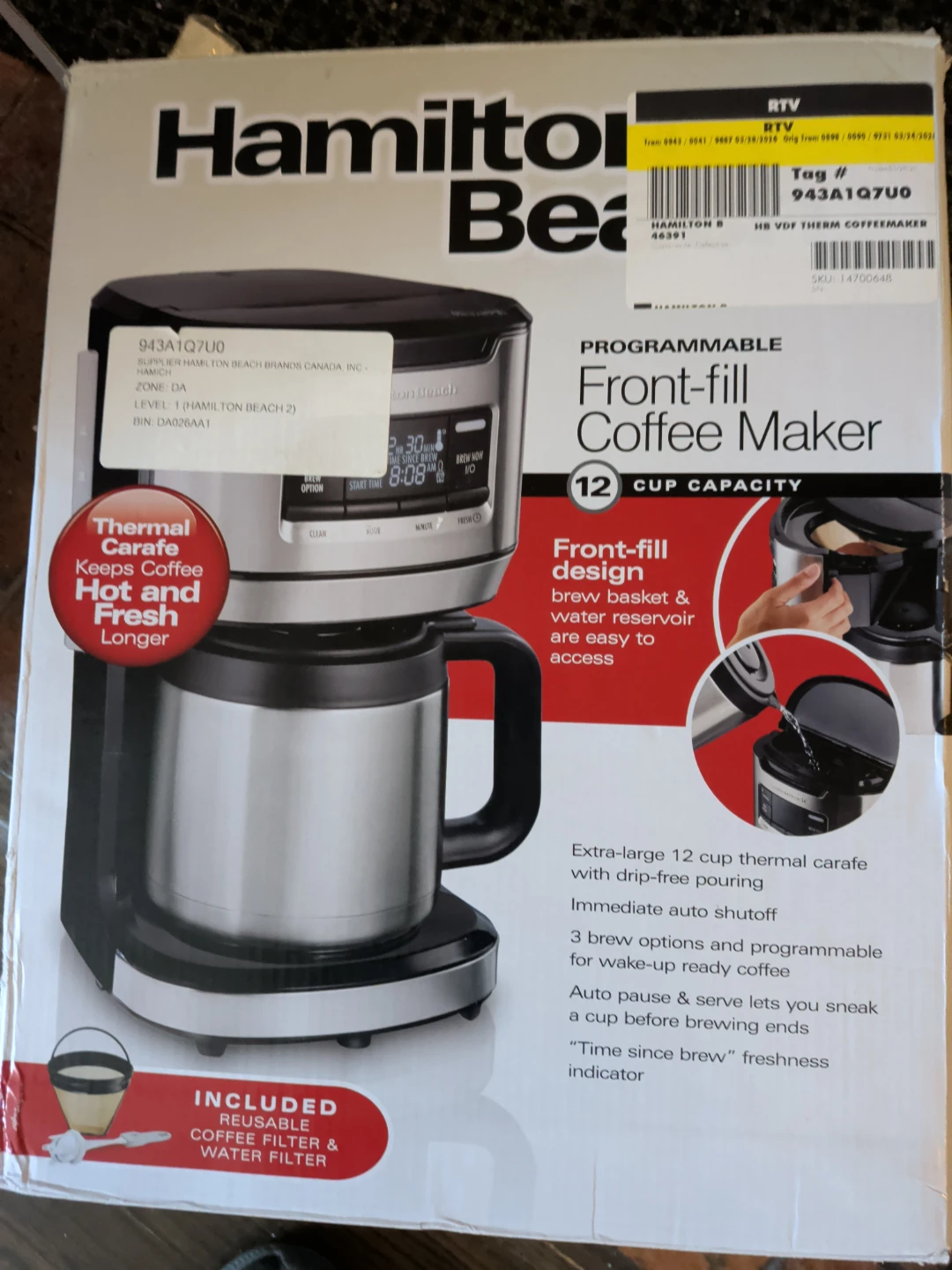 Hamilton Beach Programmable 12 Cup Coffee Maker - photo 3