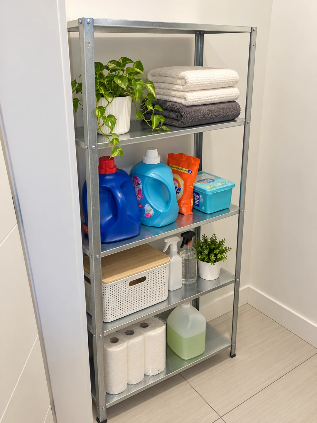 Galvanized Steel 5-Shelf Storage Unit