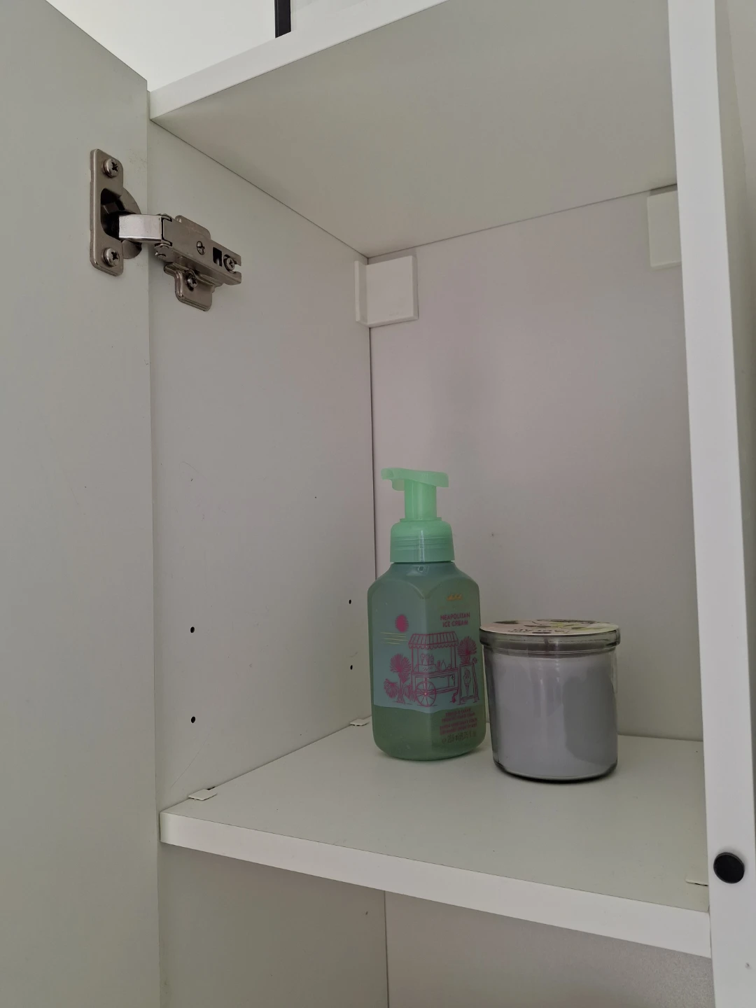 Two Tall White Storage Cabinets - photo 4