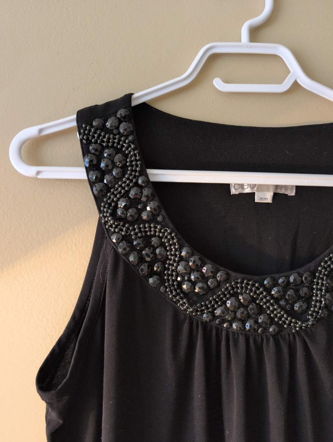 Cleo Petite Black Beaded Sleeveless Top - photo 2