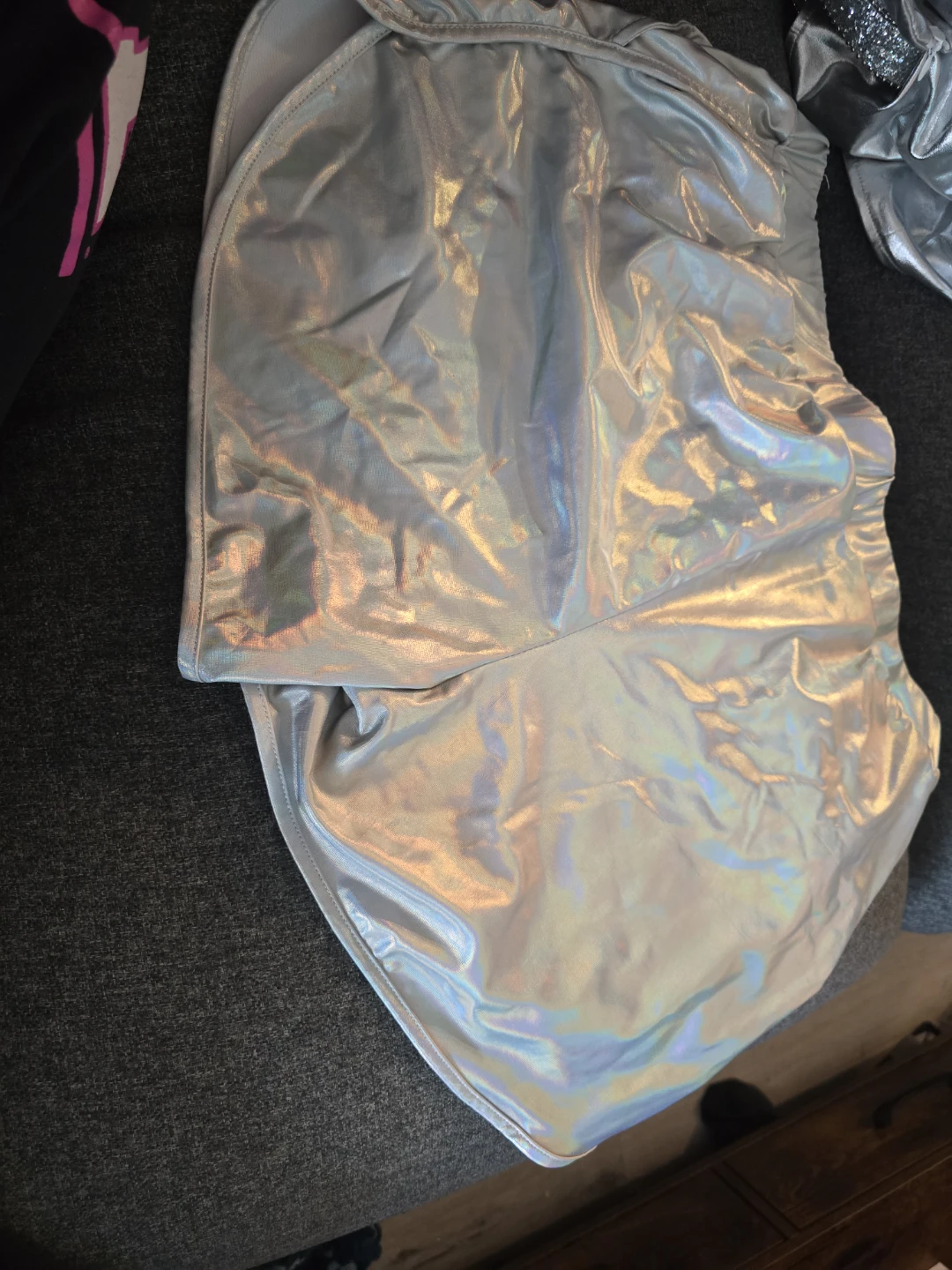 Metallic silver holographic shorts - photo 2
