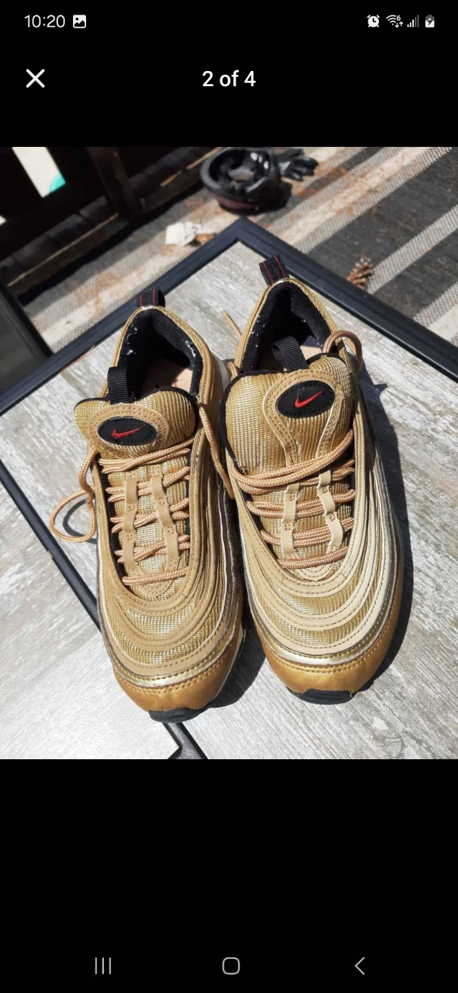 Nike Air Max 97 Metallic Gold Youth Size 5Y - photo 2