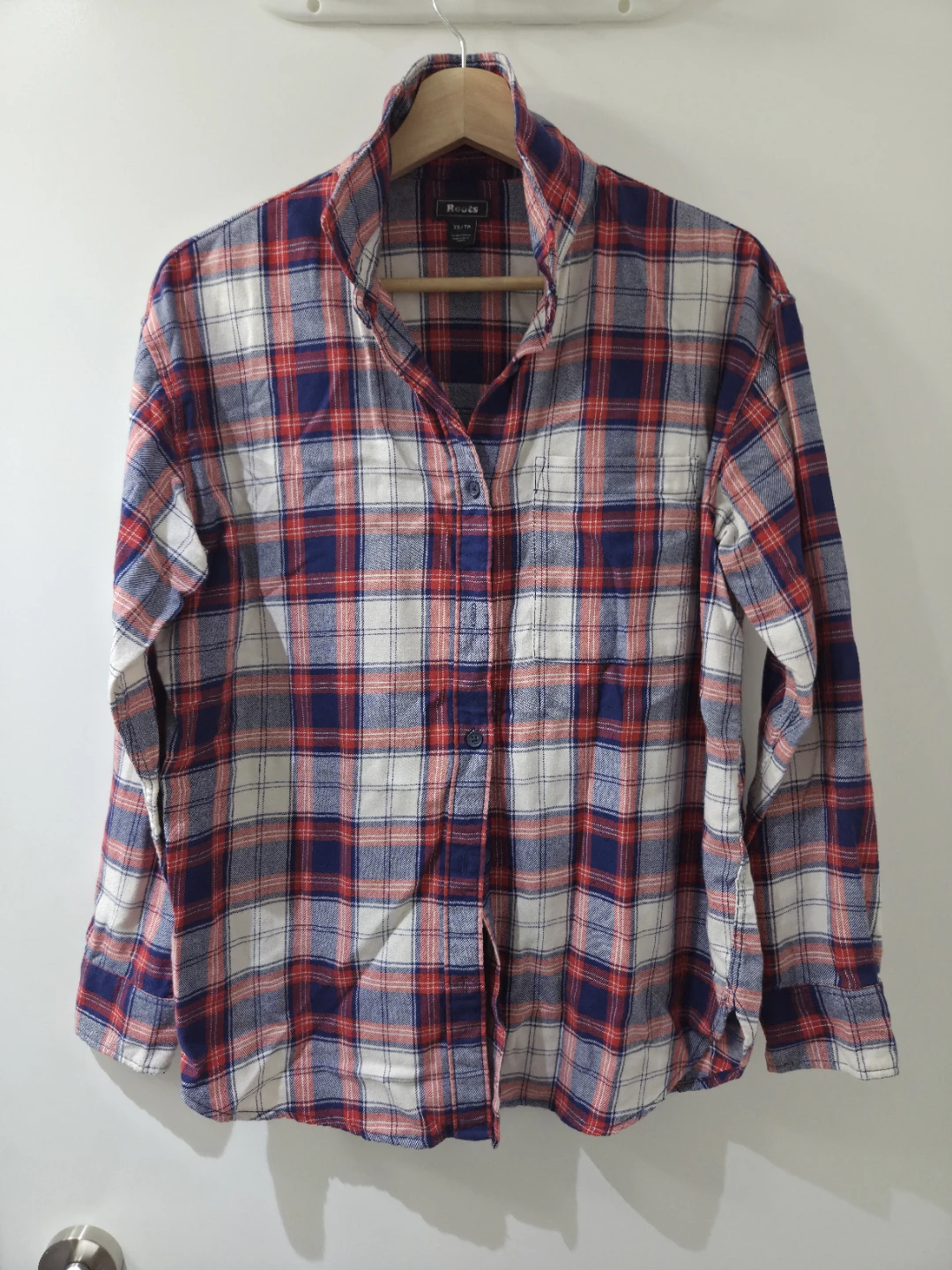 Roots Plaid Flannel Shirt (Size XS)
