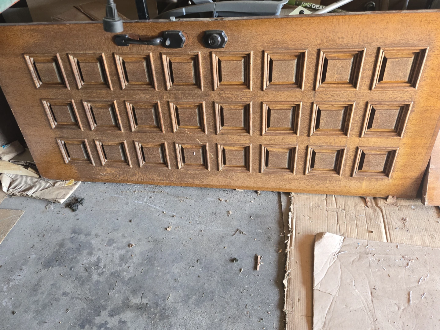 Solid Wood Waffle-Pattern Door