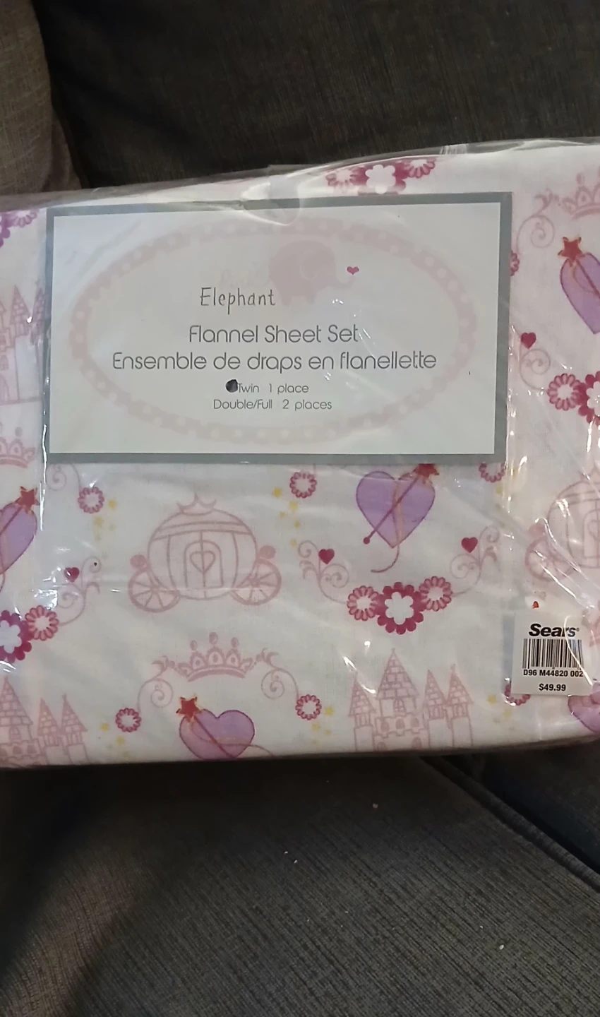 Lady Sandra Elephant Flannel Sheet Set Twin