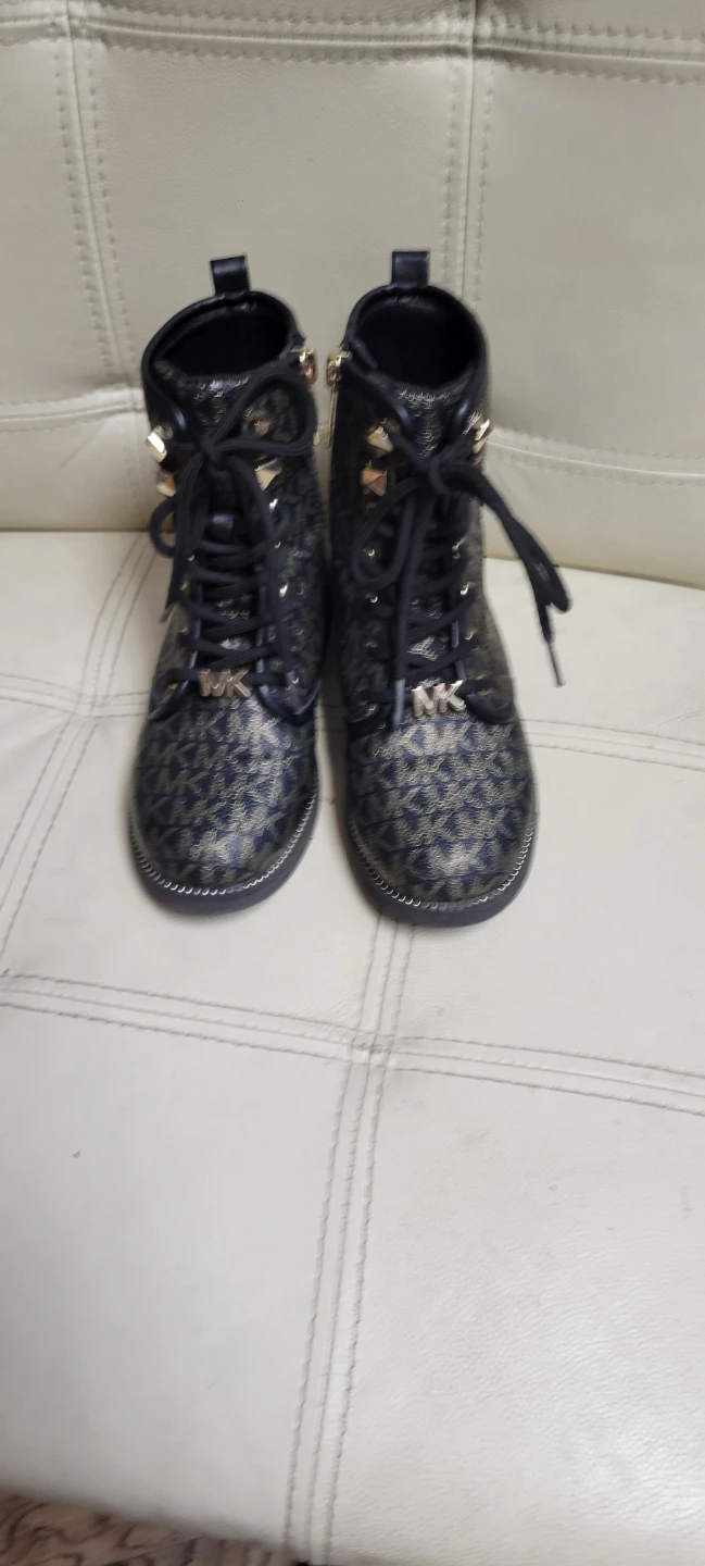 Michael Kors Logo Combat Boots sz 13