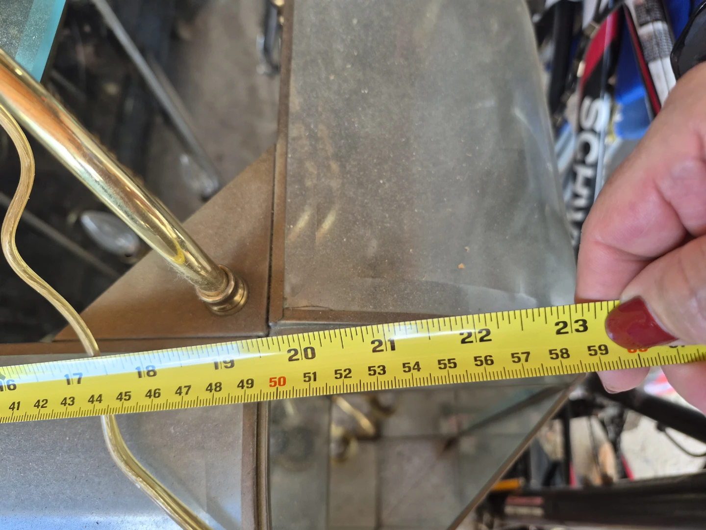 Large Brass and Glass Lantern Chandelier - photo 2