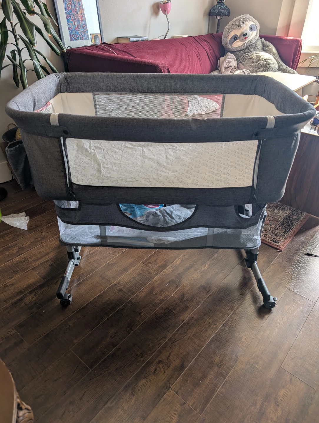 Baby Bedside Bassinet with Canopy