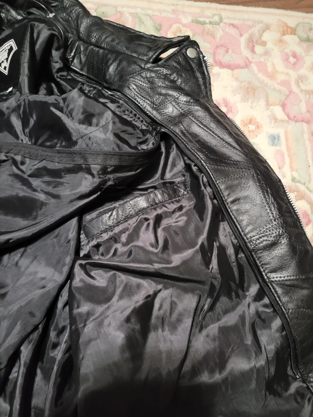 Diamond Plate Buffalo Leather Motorcycle Jacket - 2X - photo 5