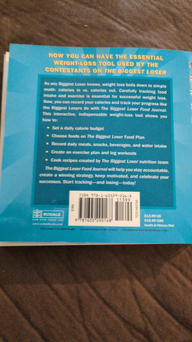 The Biggest Loser Food Journal - photo 3