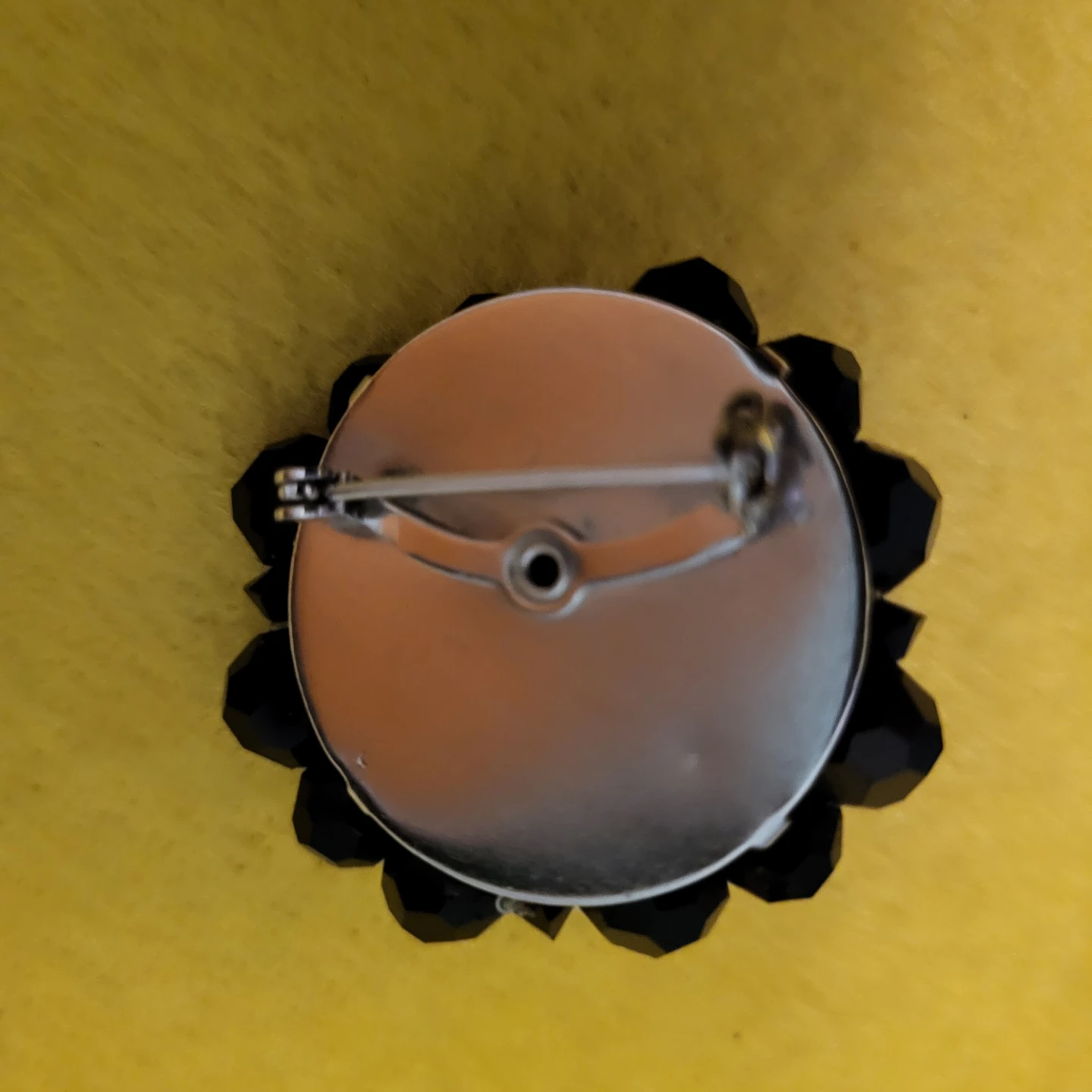 Black Beaded Floral Brooch - photo 2