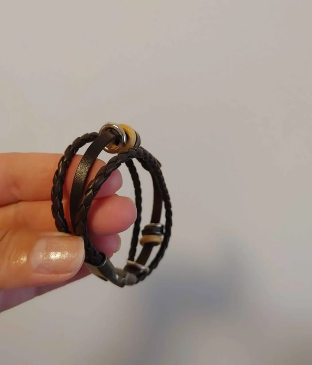 Brown Leather Cancer Zodiac Bracelet - photo 3
