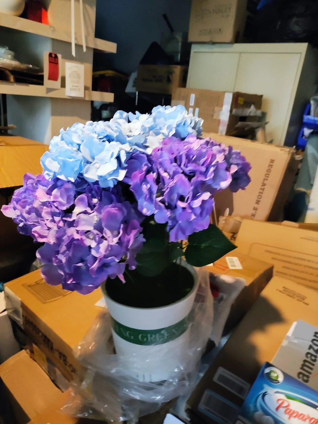 Artificial Hydrangea Potted Plant (set of 2) - photo 2