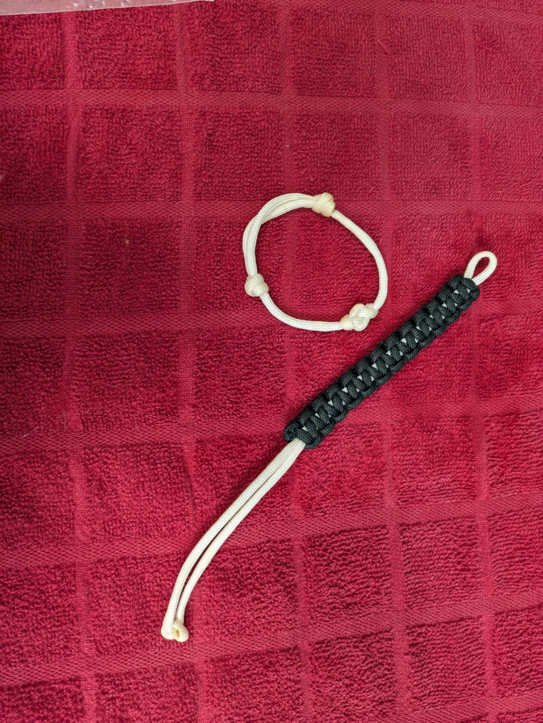 Set of two handmade paracord bracelets