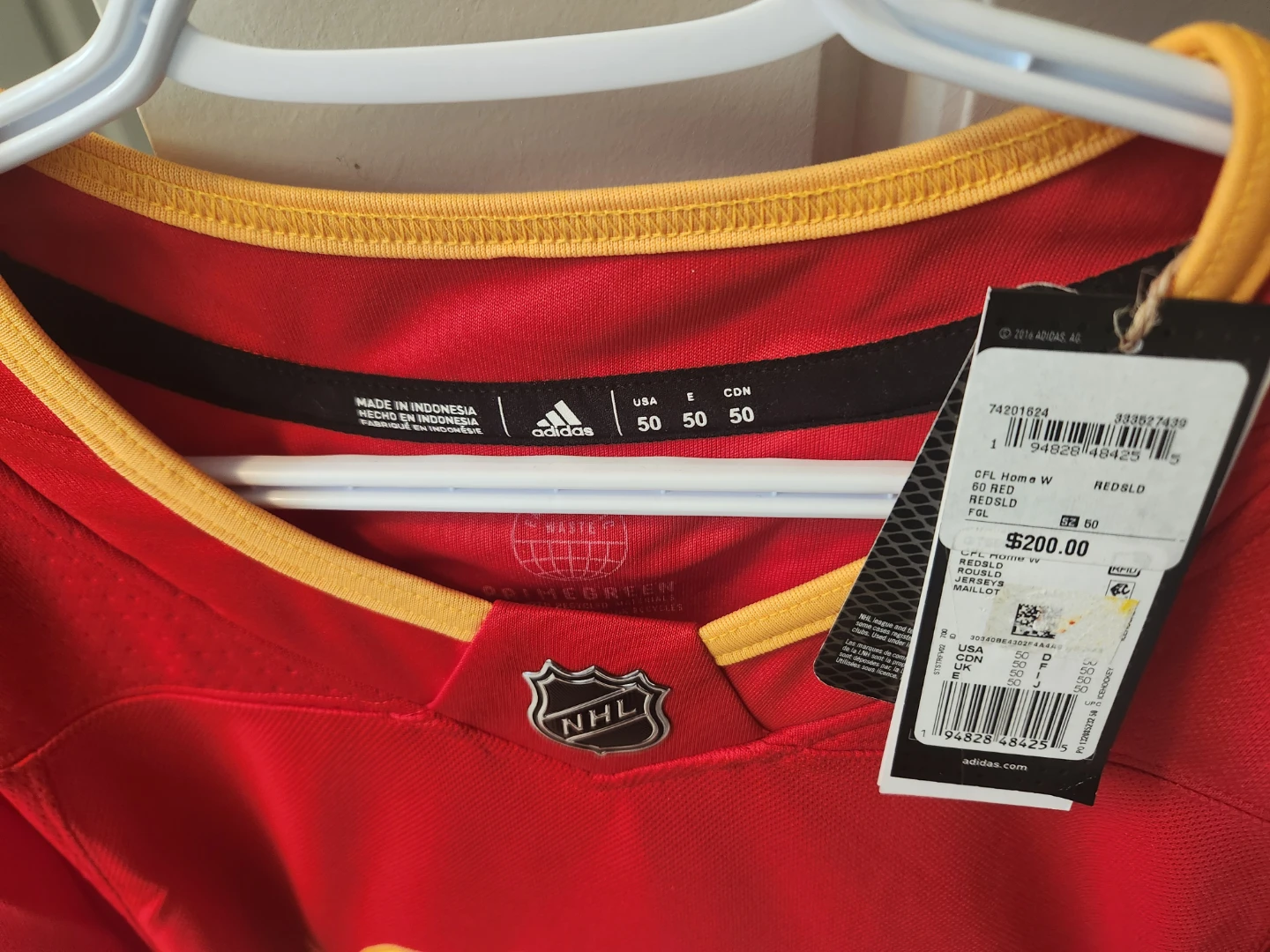 Adidas Calgary Flames Jersey Size 50 - photo 3