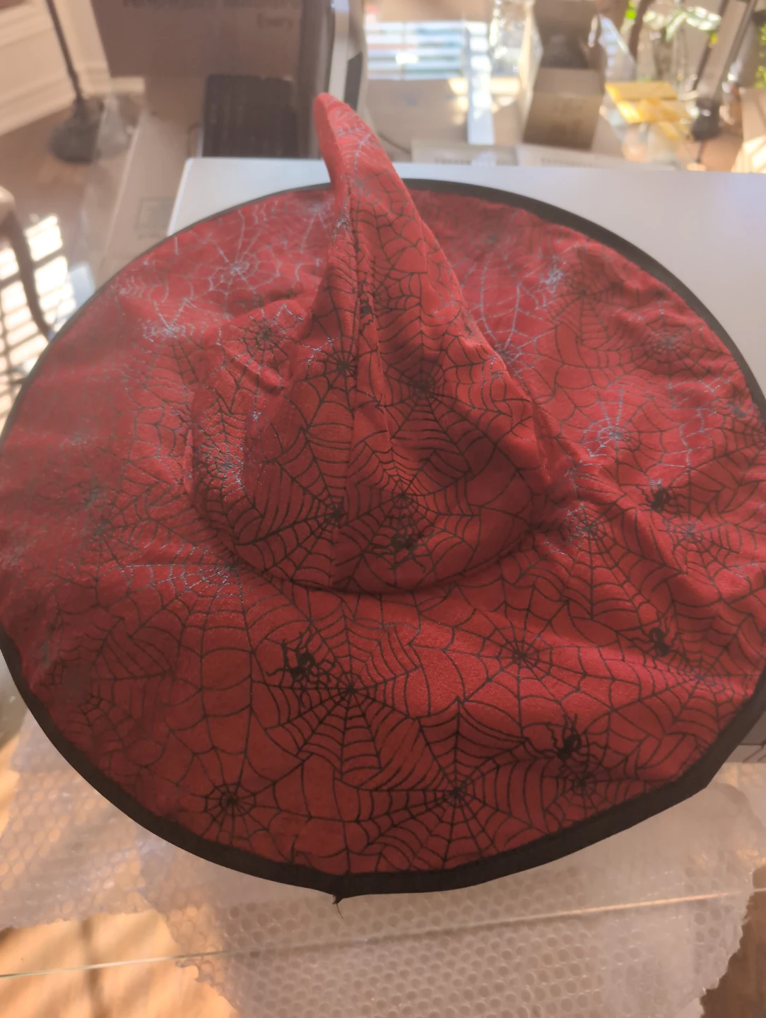 Red Spider Web Witch Hat