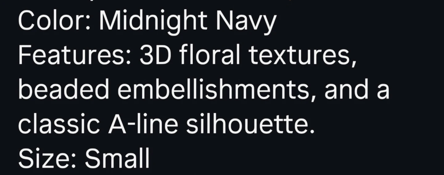 Midnight Navy A-Line Dress Small - photo 3