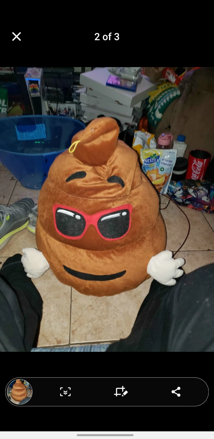 Large Poo Emoji Plush Pillow - photo 3