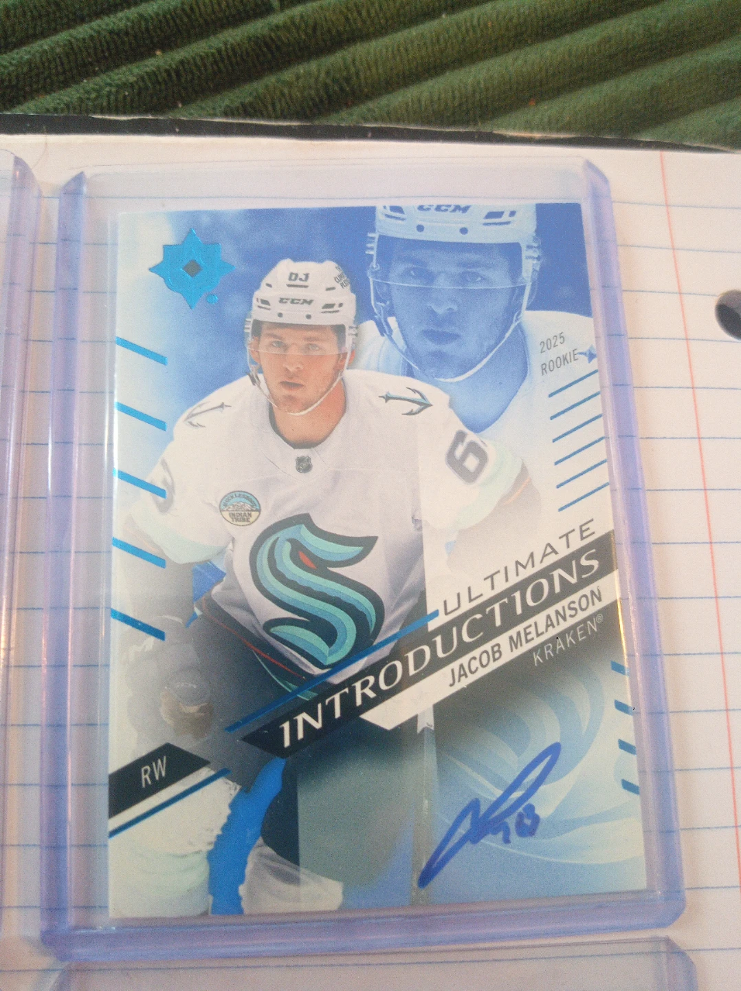 Seattle Kraken autograph patch  and numbered Rookie Hockey Cards - photo 2
