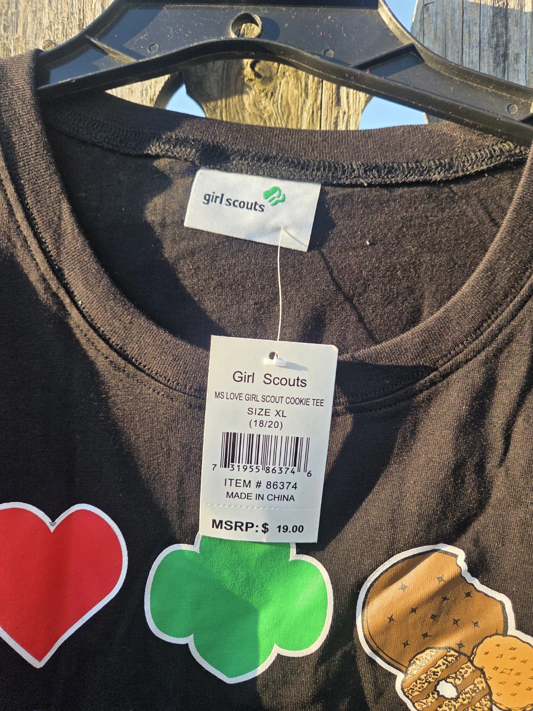 New Girl Scouts Cookie T-Shirt Black XL - photo 5