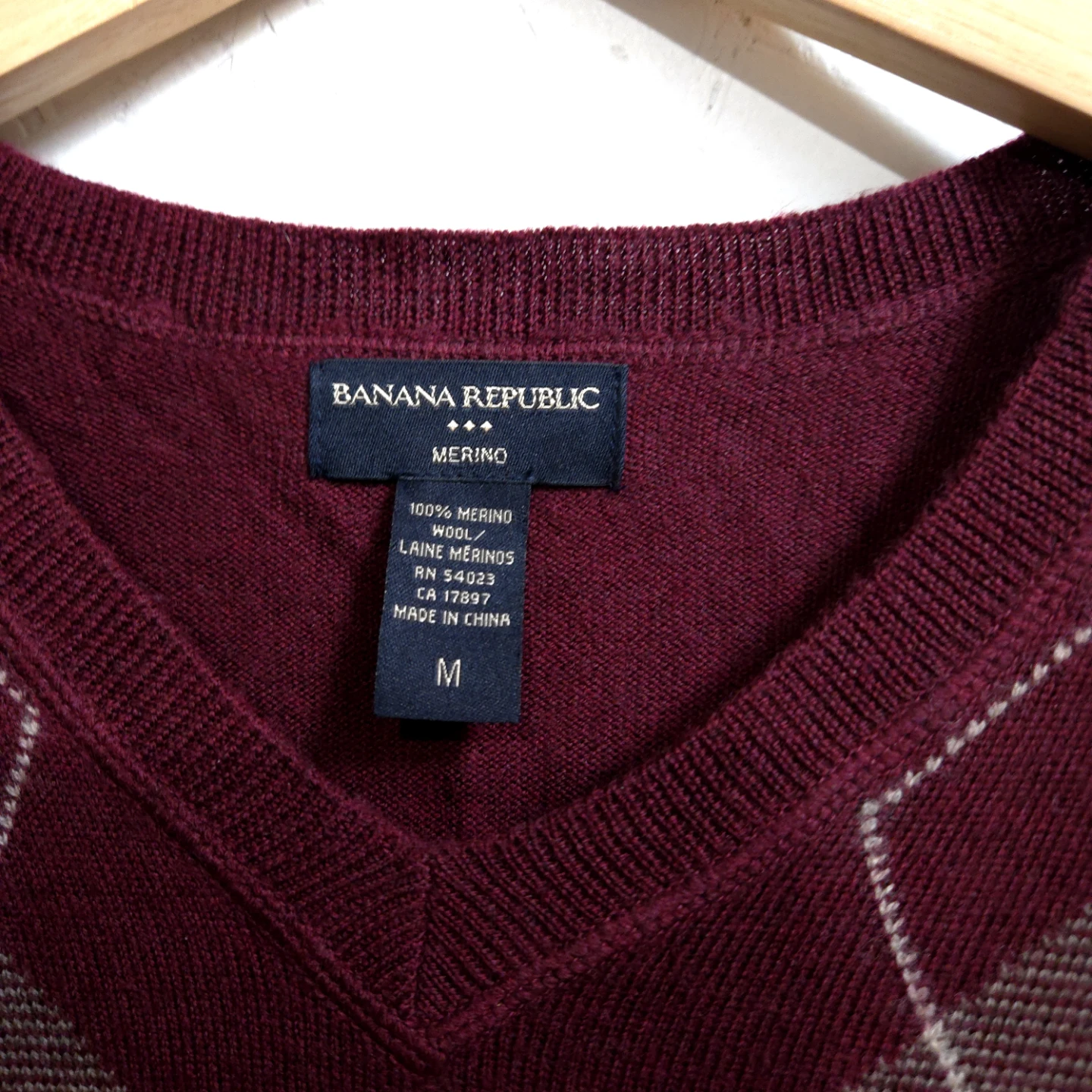 Banana Republic Merino Wool Argyle Sweater - photo 5