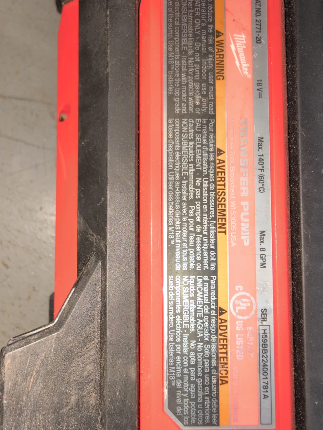 Milwaukee M18 Transfer Pump - photo 4